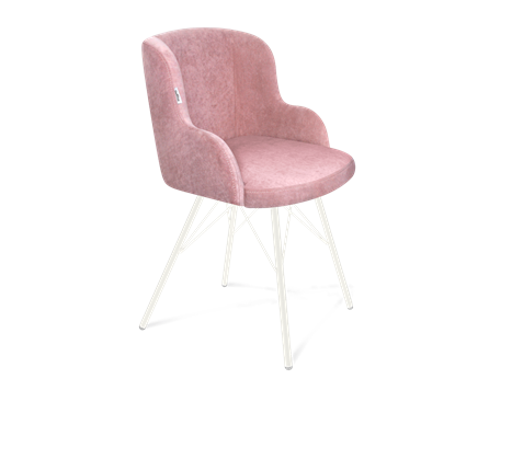Обеденный стул SHT-ST39 / SHT-S37 (пыльная роза/белый муар) в Вологде - изображение