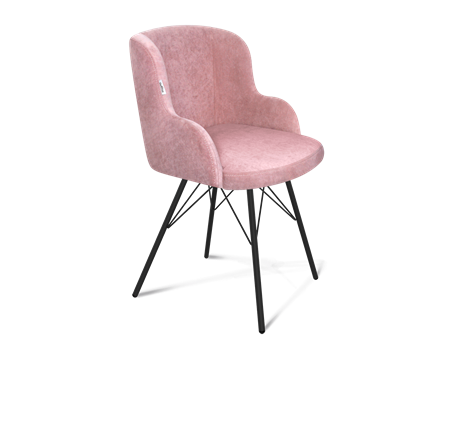 Обеденный стул SHT-ST39 / SHT-S37 (пыльная роза/черный муар) в Вологде - изображение