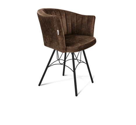 Обеденный стул SHT-ST42-1 / SHT-S100 (кофейный трюфель/черный муар) в Вологде - изображение