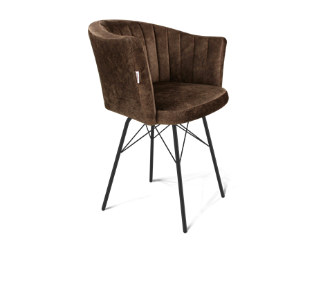 Обеденный стул SHT-ST42-1 / SHT-S64 (кофейный трюфель/черный муар) в Вологде - изображение