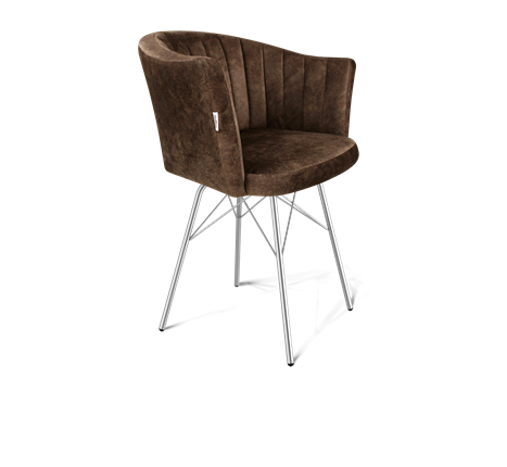 Обеденный стул SHT-ST42-1 / SHT-S64 (кофейный трюфель/хром лак) в Вологде - изображение