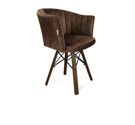 Обеденный стул SHT-ST42-1 / SHT-S70 (кофейный трюфель/темный орех/черный муар) в Вологде - изображение