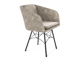 Обеденный стул SHT-ST43-1 / SHT-S107 (карамельный латте/черный муар) в Вологде