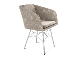 Обеденный стул SHT-ST43-1 / SHT-S107 (карамельный латте/хром лак) в Вологде - предосмотр
