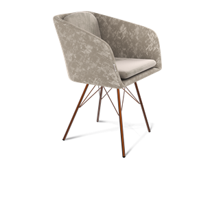 Обеденный стул SHT-ST43-1 / SHT-S37 (карамельный латте/медный металлик) в Вологде - предосмотр