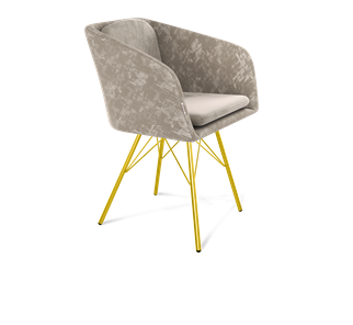 Обеденный стул SHT-ST43-1 / SHT-S37 (карамельный латте/золото) в Вологде - предосмотр