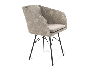 Обеденный стул SHT-ST43-1 / SHT-S64 (карамельный латте/черный муар) в Вологде