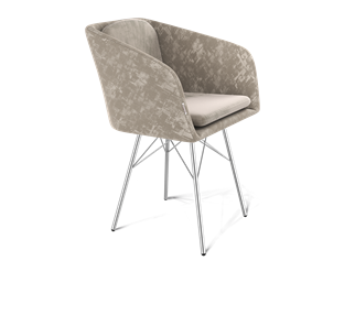 Обеденный стул SHT-ST43-1 / SHT-S64 (карамельный латте/хром лак) в Вологде