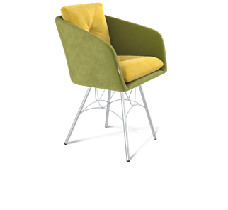 Обеденный стул SHT-ST43-2 / SHT-S100 (фисташковый десерт/хром лак) в Вологде