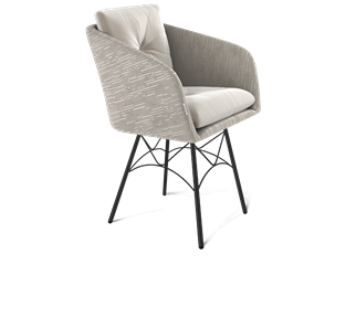Обеденный стул SHT-ST43-2 / SHT-S107 (морозное утро/черный муар) в Вологде - предосмотр