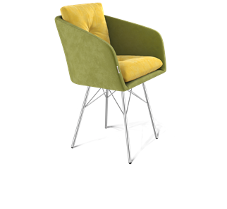 Обеденный стул SHT-ST43-2 / SHT-S64 (фисташковый десерт/хром лак) в Вологде