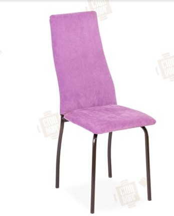 Стул Волна, каркас металл коричневый, инфинити фиолетовый в Вологде - изображение