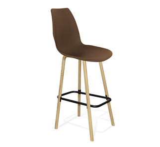 Барный стул SHT-ST29/S94 (коричневый ral 8014/прозрачный лак/черный муар) в Вологде