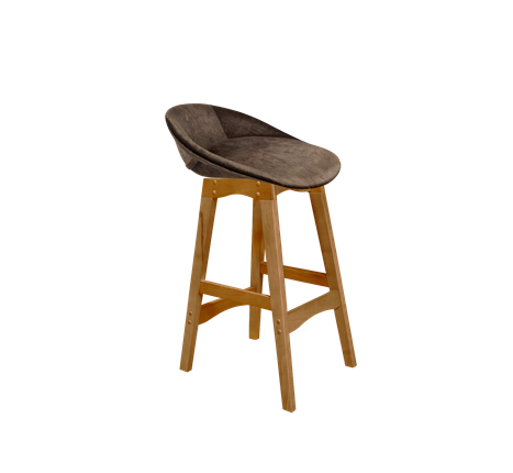 Полубарный стул SHT-ST19-SF1 / SHT-S65-1 (кофейный трюфель/светлый орех) в Вологде - изображение