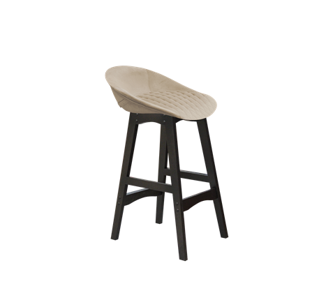 Полубарный стул SHT-ST19-SF1 / SHT-S65-1 (ванильный крем/венге) в Вологде - изображение
