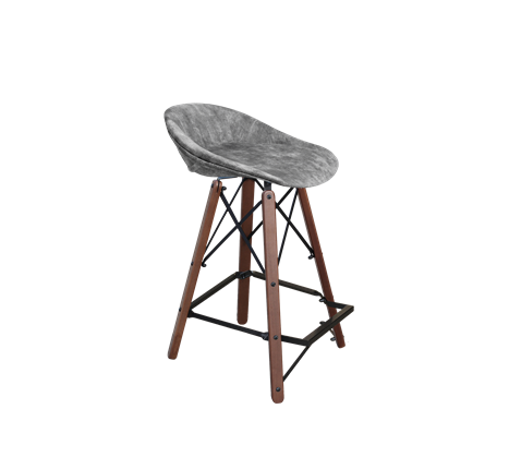 Полубарный стул SHT-ST19-SF1 / SHT-S80-1 (дымный/темный орех/черный) в Вологде - изображение