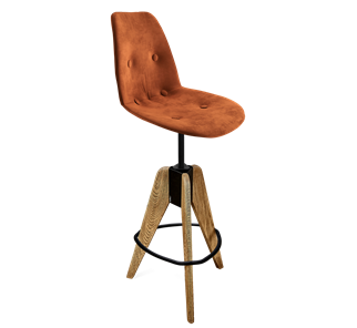 Полубарный стул SHT-ST29-C2 / SHT-S92 (песчаная буря/браш.коричневый/черный муар) в Вологде - предосмотр