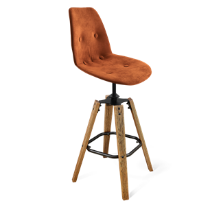 Полубарный стул SHT-ST29-C2 / SHT-S93 (песчаная буря/браш.коричневый/черный муар) в Вологде - предосмотр