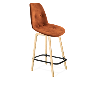 Полубарный стул SHT-ST29-C2 / SHT-S94-1 (песчаная буря/прозрачный лак/черный муар) в Вологде - предосмотр