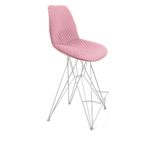 Полубарный стул SHT-ST29-С22 / SHT-S66-1 (розовый зефир/хром лак) в Вологде - предосмотр