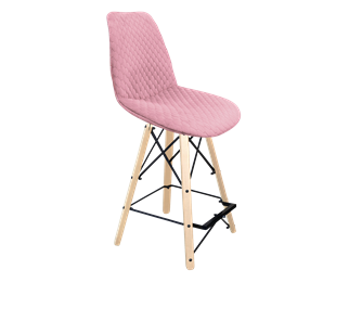 Полубарный стул SHT-ST29-С22 / SHT-S80-1 (розовый зефир/прозрачный лак/черный) в Вологде