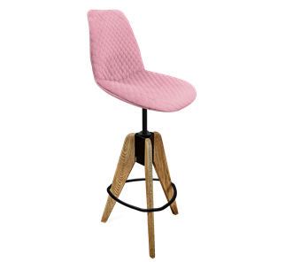 Полубарный стул SHT-ST29-С22 / SHT-S92 (розовый зефир/браш.коричневый/черный муар) в Вологде - предосмотр