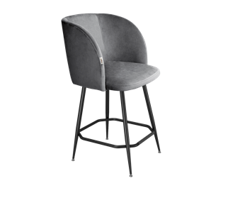 Полубарный стул SHT-ST33 / SHT-S148-1 (угольно-серый/черный муар/золото) в Вологде
