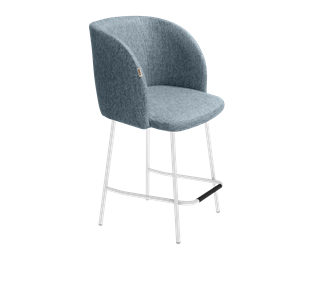 Полубарный стул SHT-ST33 / SHT-S29P-1 (синий лед/белый муар) в Вологде
