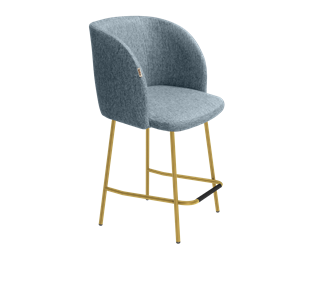 Полубарный стул SHT-ST33 / SHT-S29P-1 (синий лед/золото) в Вологде - предосмотр