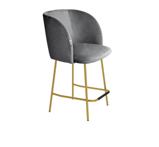 Полубарный стул SHT-ST33 / SHT-S29P-1 (угольно-серый/золото) в Вологде - предосмотр
