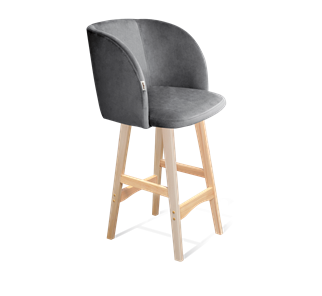 Полубарный стул SHT-ST33 / SHT-S65-1 (угольно-серый/прозрачный лак) в Вологде - предосмотр
