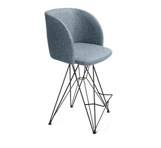 Полубарный стул SHT-ST33 / SHT-S66-1 (синий лед/черный муар) в Вологде