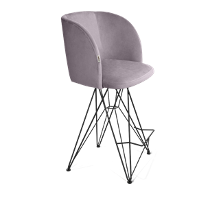 Полубарный стул SHT-ST33 / SHT-S66-1 (сиреневая орхидея/черный муар) в Вологде