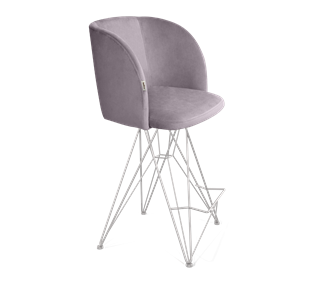 Полубарный стул SHT-ST33 / SHT-S66-1 (сиреневая орхидея/хром лак) в Вологде - предосмотр