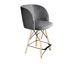 Полубарный стул SHT-ST33 / SHT-S80-1 (угольно-серый/прозрачный лак/черный) в Вологде