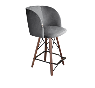 Полубарный стул SHT-ST33 / SHT-S80-1 (угольно-серый/темный орех/черный) в Вологде
