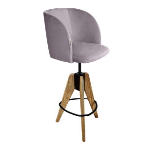Полубарный стул SHT-ST33 / SHT-S92 (сиреневая орхидея/браш.коричневый/черный муар) в Вологде