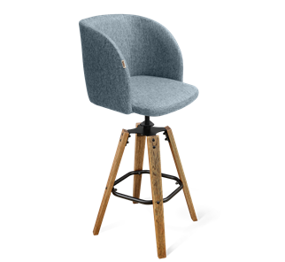 Полубарный стул SHT-ST33 / SHT-S93 (синий лед/браш.коричневый/черный муар) в Вологде