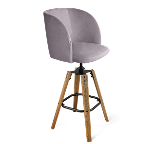 Полубарный стул SHT-ST33 / SHT-S93 (сиреневая орхидея/браш.коричневый/черный муар) в Вологде - предосмотр