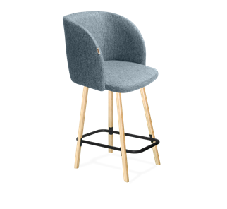 Полубарный стул SHT-ST33 / SHT-S94-1 (синий лед/прозрачный лак/черный муар) в Вологде