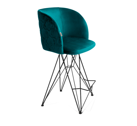 Полубарный стул SHT-ST33-1 / SHT-S66-1 (альпийский бирюзовый/черный муар) в Вологде - изображение