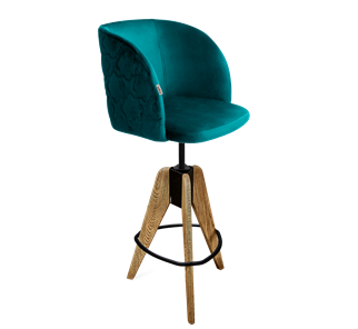 Полубарный стул SHT-ST33-1 / SHT-S92 (альпийский бирюзовый/браш.коричневый/черный муар) в Вологде - предосмотр