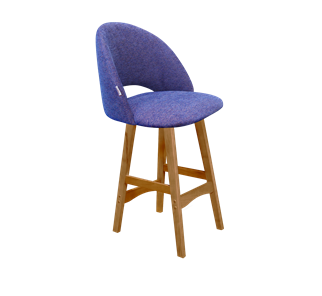 Полубарный стул SHT-ST34 / SHT-S65-1 (синий мираж/светлый орех) в Вологде