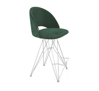 Полубарный стул SHT-ST34 / SHT-S66-1 (лиственно-зеленый/хром лак) в Вологде