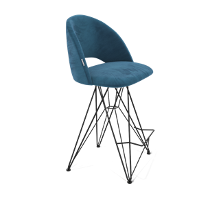 Полубарный стул SHT-ST34 / SHT-S66-1 (тихий океан/черный муар) в Вологде - предосмотр