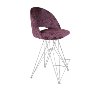 Полубарный стул SHT-ST34 / SHT-S66-1 (вишневый джем/хром лак) в Вологде - предосмотр