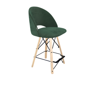 Полубарный стул SHT-ST34 / SHT-S80-1 (лиственно-зеленый/прозрачный лак/черный) в Вологде