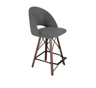 Полубарный стул SHT-ST34 / SHT-S80-1 (платиново-серый/темный орех/черный) в Вологде - предосмотр