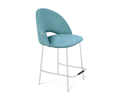 Полубарный стул SHT-ST34-1 / SHT-S29P-1 (голубая пастель/хром лак) в Вологде - изображение