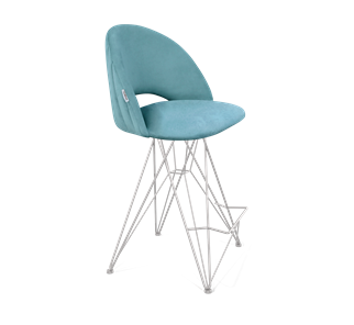 Полубарный стул SHT-ST34-1 / SHT-S66-1 (голубая пастель/хром лак) в Вологде - предосмотр